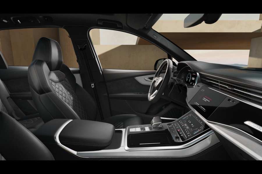 Audi Q7 55 TFSI e quattro Pro Line S panoramadak, omgevingscamera's, adaptive cruise control, B&O soundsysteem, vierwielbesturing, Sportstoelen Plus, leder interieur ruitpatroon, optiekpakket zwart Plus, trekhaak, comfortsleutel