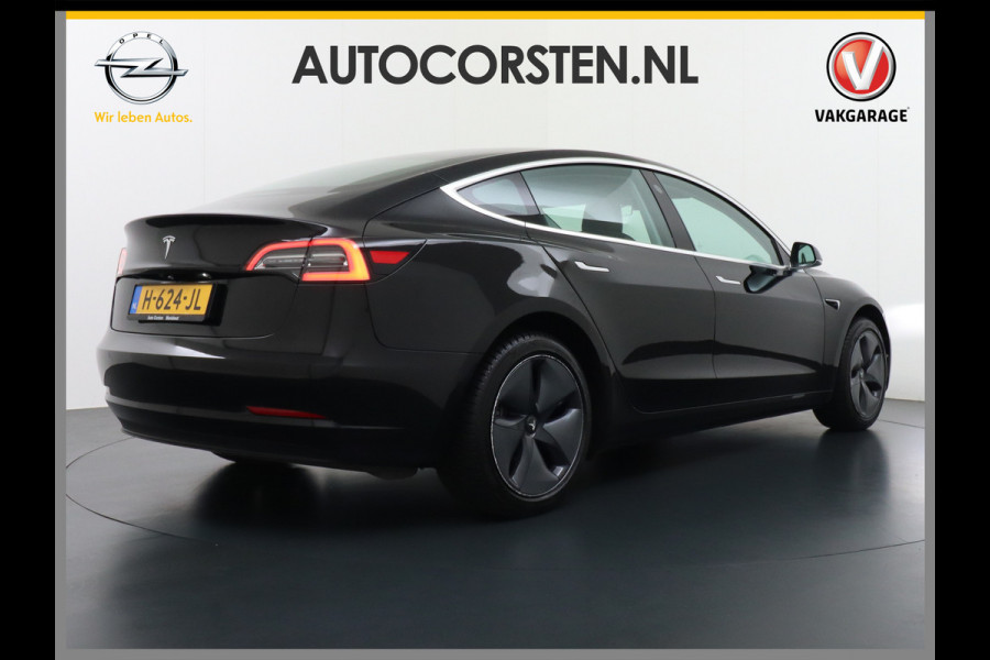 Tesla Model 3 RWD SR+ 60kWh 325PK FSD 3-Computer Lmv 18" AutoPilot Leder PanoDak Adaptive-Cruise Lmv Camera's Elektr.-Stuur+Stoelen+Spiegels+G Navi LED Comfortstoelen ACC DAB Keyless en Voorverwarmen interieur via App One-Pedal-Drive Origineel Nederlandse auto tot 11kw laden thuis! Garantie Accu tot 18-03-2028 max 160.000km 1.584kg licht!