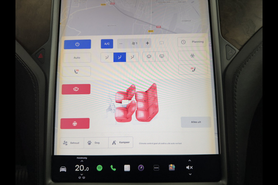 Tesla Model X 100D [ 3-Fase ] (INCL.BTW) *AUTO-PILOT | FULL-LEATHER | TOWBAR | NAVI-FULLMAP | FULL-LED | AIR-SUSPENSION | DIGI-COCKPIT | KEYLESS | CAMERA | DAB+ | COMFORT-SEATS | 20''ALU*