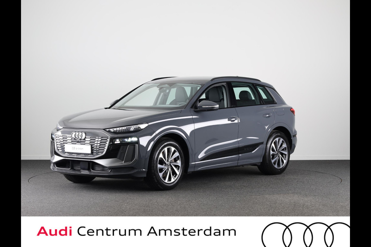 Audi Q6 Advanced edition e-tron perf 225kW/306pk 100Kwh Ha Tech Plus pakket, sportstoelen met leder, bumpers in kleur carrosserie, omgevingscamera's
