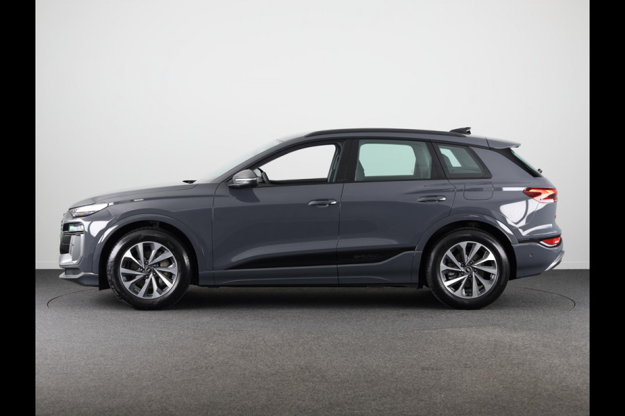 Audi Q6 Advanced edition e-tron perf 225kW/306pk 100Kwh Ha Tech Plus pakket, sportstoelen met leder, bumpers in kleur carrosserie, omgevingscamera's