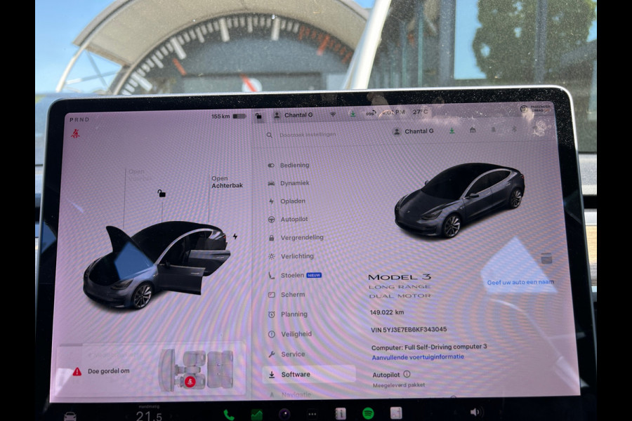 Tesla Model 3 Long Range AWD 75 kWh 84% SOH Trekhaak (910kg) 19 INCH