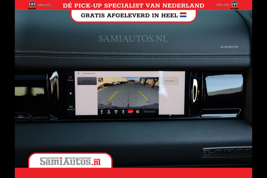 Dodge Ram NIGHT PREMIUM 2025 | BOM VOL + 14.4 INCH SCHERM | LUCHTVERING | HUD | HURRICANE 420PK 636 Nm | PRIJS MET LPG EN COVER EN GARANTI DUBBELE CABINE | PICK UP | 5 PERSOONS | DC | GRIJSKENTEKEN | VOORRAAD NR 2287 - 3384