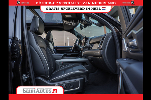 Dodge Ram NIGHT PREMIUM 2025 | BOM VOL + 14.4 INCH SCHERM | LUCHTVERING | HUD | HURRICANE 420PK 636 Nm | PRIJS MET LPG EN COVER EN GARANTI DUBBELE CABINE | PICK UP | 5 PERSOONS | DC | GRIJSKENTEKEN | VOORRAAD NR 2287 - 3384