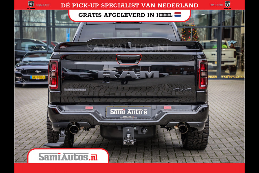 Dodge Ram NIGHT PREMIUM 2025 | BOM VOL + 14.4 INCH SCHERM | LUCHTVERING | HUD | HURRICANE 420PK 636 Nm | PRIJS MET LPG EN COVER EN GARANTI DUBBELE CABINE | PICK UP | 5 PERSOONS | DC | GRIJSKENTEKEN | VOORRAAD NR 2287 - 3384