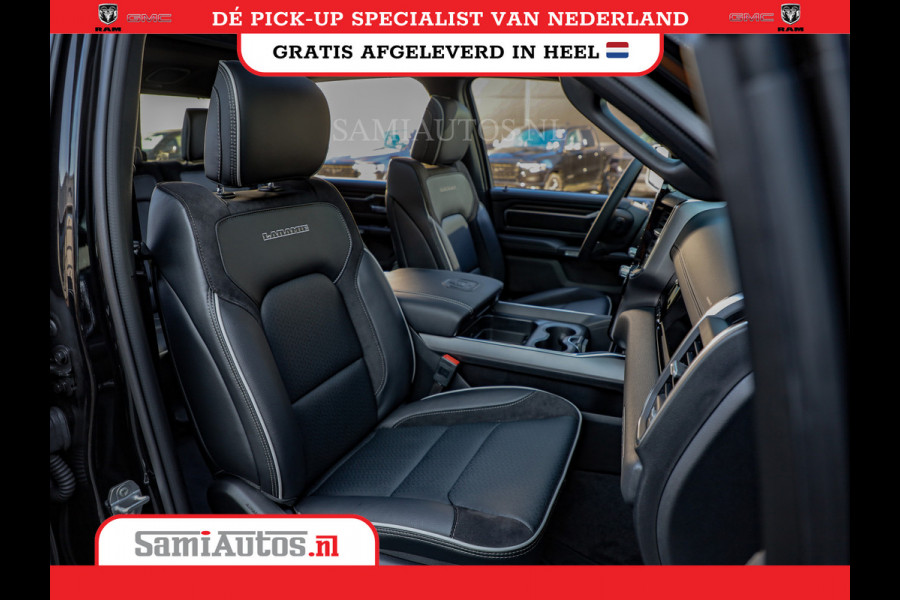 Dodge Ram NIGHT PREMIUM 2025 | BOM VOL + 14.4 INCH SCHERM | LUCHTVERING | HUD | HURRICANE 420PK 636 Nm | PRIJS MET LPG EN COVER EN GARANTI DUBBELE CABINE | PICK UP | 5 PERSOONS | DC | GRIJSKENTEKEN | VOORRAAD NR 2287 - 3384