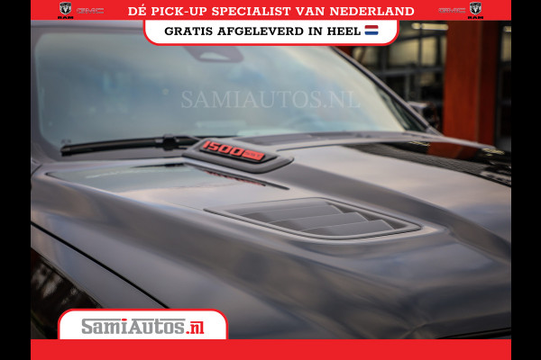 Dodge Ram NIGHT PREMIUM 2025 | BOM VOL + 14.4 INCH SCHERM | LUCHTVERING | HUD | HURRICANE 420PK 636 Nm | PRIJS MET LPG EN COVER EN GARANTI DUBBELE CABINE | PICK UP | 5 PERSOONS | DC | GRIJSKENTEKEN | VOORRAAD NR 2287 - 3384