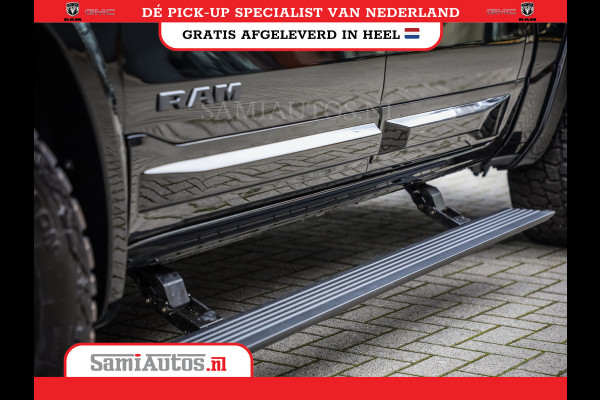 Dodge Ram NIGHT PREMIUM 2025 | BOM VOL + 14.4 INCH SCHERM | LUCHTVERING | HUD | HURRICANE 420PK 636 Nm | PRIJS MET LPG EN COVER EN GARANTI DUBBELE CABINE | PICK UP | 5 PERSOONS | DC | GRIJSKENTEKEN | VOORRAAD NR 2287 - 3384