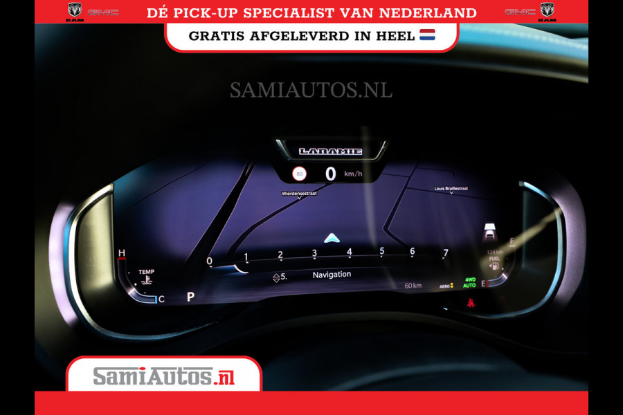 Dodge Ram NIGHT PREMIUM 2025 | BOM VOL + 14.4 INCH SCHERM | LUCHTVERING | HUD | HURRICANE 420PK 636 Nm | PRIJS MET LPG EN COVER EN GARANTI DUBBELE CABINE | PICK UP | 5 PERSOONS | DC | GRIJSKENTEKEN | VOORRAAD NR 2287 - 3384