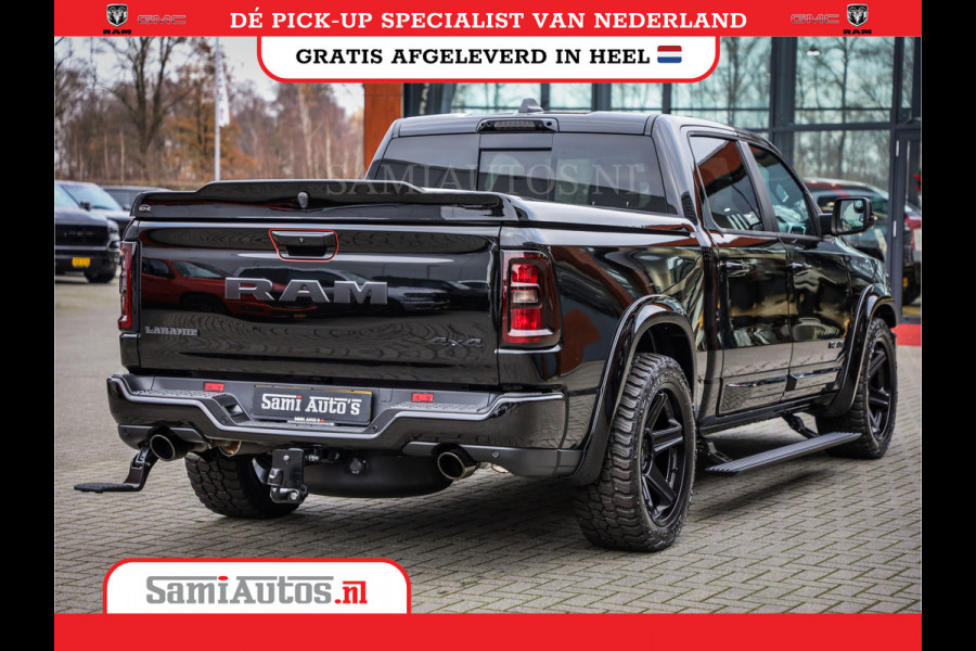 Dodge Ram NIGHT PREMIUM 2025 | BOM VOL + 14.4 INCH SCHERM | LUCHTVERING | HUD | HURRICANE 420PK 636 Nm | PRIJS MET LPG EN COVER EN GARANTI DUBBELE CABINE | PICK UP | 5 PERSOONS | DC | GRIJSKENTEKEN | VOORRAAD NR 2287 - 3384