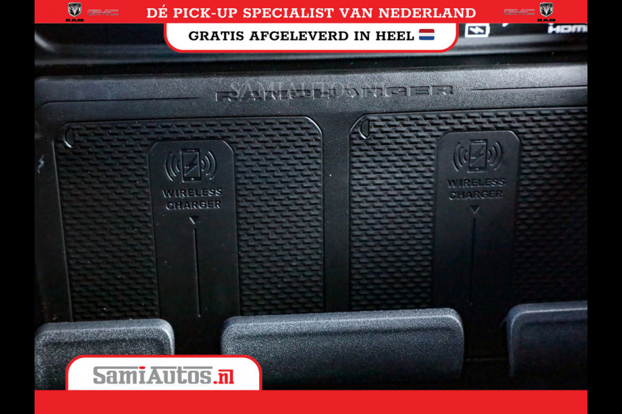 Dodge Ram NIGHT PREMIUM 2025 | BOM VOL + 14.4 INCH SCHERM | LUCHTVERING | HUD | HURRICANE 420PK 636 Nm | PRIJS MET LPG EN COVER EN GARANTI DUBBELE CABINE | PICK UP | 5 PERSOONS | DC | GRIJSKENTEKEN | VOORRAAD NR 2287 - 3384