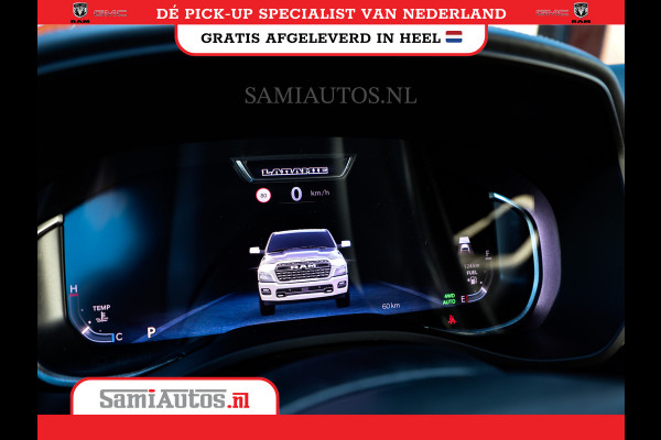 Dodge Ram NIGHT PREMIUM 2025 | BOM VOL + 14.4 INCH SCHERM | LUCHTVERING | HUD | HURRICANE 420PK 636 Nm | PRIJS MET LPG EN COVER EN GARANTI DUBBELE CABINE | PICK UP | 5 PERSOONS | DC | GRIJSKENTEKEN | VOORRAAD NR 2287 - 3384