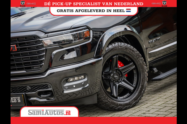 Dodge Ram NIGHT PREMIUM 2025 | BOM VOL + 14.4 INCH SCHERM | LUCHTVERING | HUD | HURRICANE 420PK 636 Nm | PRIJS MET LPG EN COVER EN GARANTI DUBBELE CABINE | PICK UP | 5 PERSOONS | DC | GRIJSKENTEKEN | VOORRAAD NR 2287 - 3384