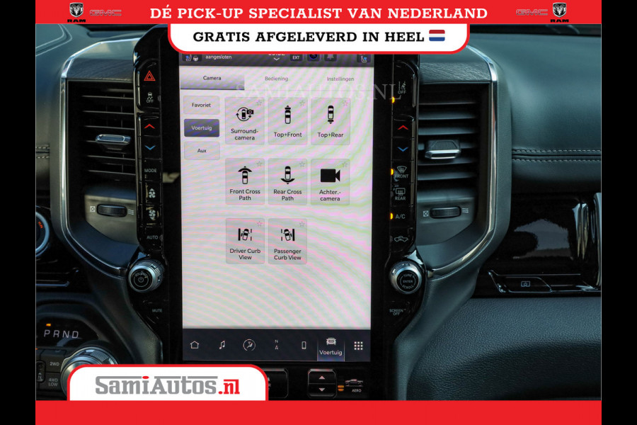 Dodge Ram NIGHT PREMIUM 2025 | BOM VOL + 14.4 INCH SCHERM | LUCHTVERING | HUD | HURRICANE 420PK 636 Nm | PRIJS MET LPG EN COVER EN GARANTI DUBBELE CABINE | PICK UP | 5 PERSOONS | DC | GRIJSKENTEKEN | VOORRAAD NR 2287 - 3384