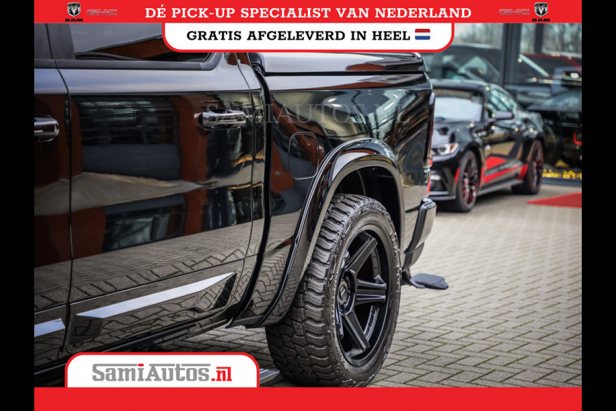 Dodge Ram NIGHT PREMIUM 2025 | BOM VOL + 14.4 INCH SCHERM | LUCHTVERING | HUD | HURRICANE 420PK 636 Nm | PRIJS MET LPG EN COVER EN GARANTI DUBBELE CABINE | PICK UP | 5 PERSOONS | DC | GRIJSKENTEKEN | VOORRAAD NR 2287 - 3384