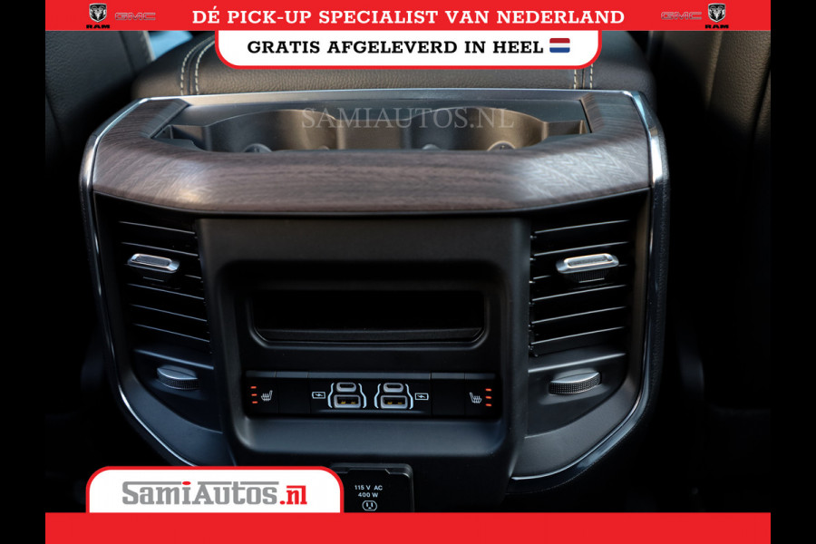 Dodge Ram NIGHT PREMIUM 2025 | BOM VOL + 14.4 INCH SCHERM | LUCHTVERING | HUD | HURRICANE 420PK 636 Nm | PRIJS MET LPG EN COVER EN GARANTI DUBBELE CABINE | PICK UP | 5 PERSOONS | DC | GRIJSKENTEKEN | VOORRAAD NR 2287 - 3384