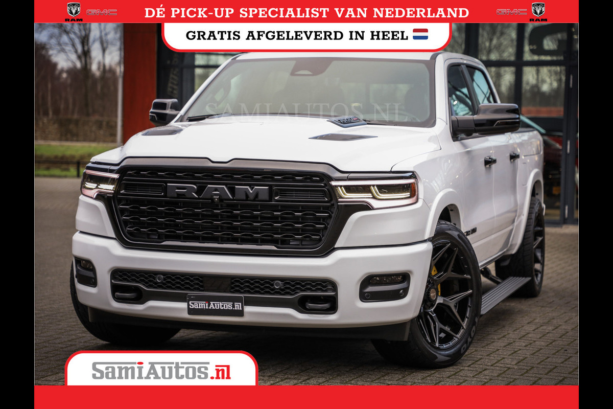 Dodge Ram 1500 LIMITED NIGHT H.O 540PK 706 Nm | XB9 | MASSAGE | BOM VOL | PWD IVORY | CREW CAB | DUBBELE CABINE | GRIJSKENTEKEN | DE MEEST LUXUEUZE en BEGEERDE Pick-up | VOORRAAD NR 2298 - 7479 Dodge Ram 1500 LIMITED NIGHT H.O 540PK 706 Nm | XB9 | MASSAGE | BOM VOL | PWD IVORY | CREW CAB | DUBBELE CABINE | GRIJSKENTEKEN | DE MEEST LUXUEUZE en BEGEERDE Pick-up | VOORRAAD NR 2298 - 7479