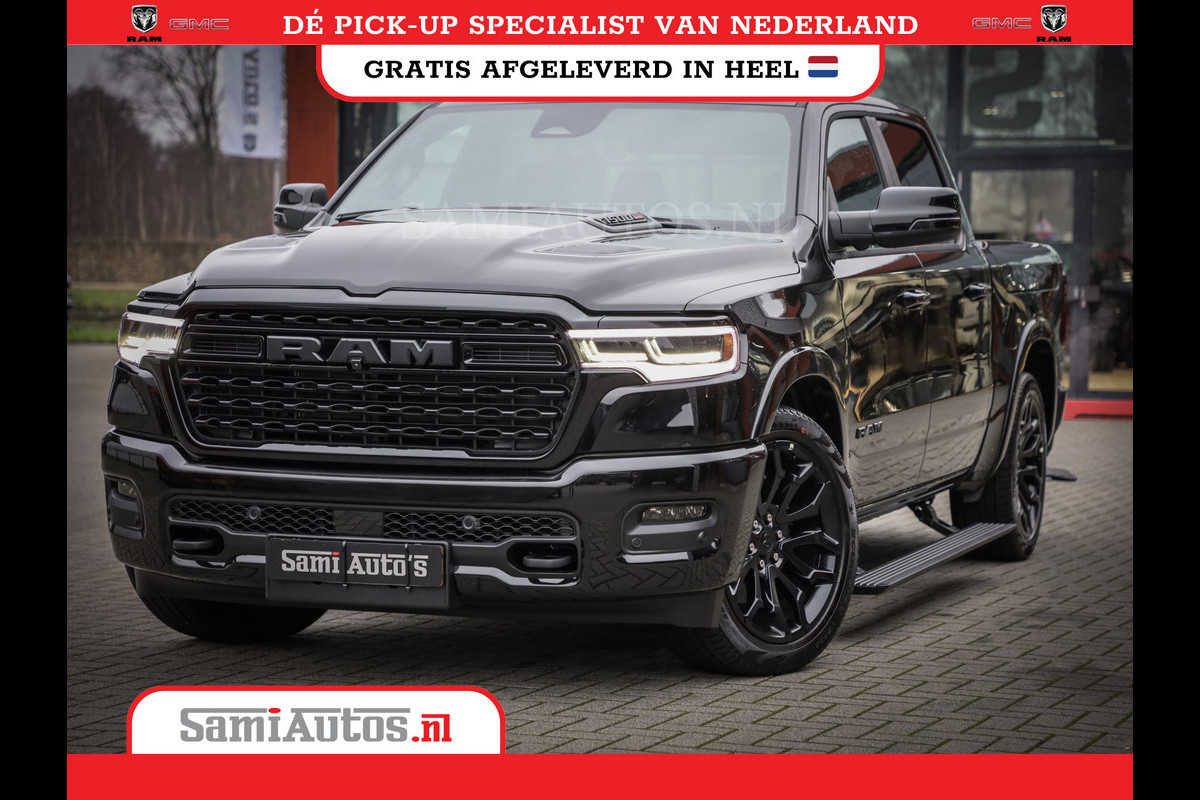 Dodge Ram 1500 LIMITED HIGH OUTPUT H.O 540PK 706 Nm | RAM VOL | XB9 | MASSAGE | CREW CAB | DUBBELE CABINE | GRIJSKENTEKEN | 5 PERSOONS | DE MEEST LUXUEUZE en BEGEERDE Pick-up | VOORRAAD NR 2350 - 5181 Dodge Ram 1500 LIMITED HIGH OUTPUT H.O 540PK 706 Nm | RAM VOL | XB9 | MASSAGE | CREW CAB | DUBBELE CABINE | GRIJSKENTEKEN | 5 PERSOONS | DE MEEST LUXUEUZE en BEGEERDE Pick-up | VOORRAAD NR 2350 - 5181