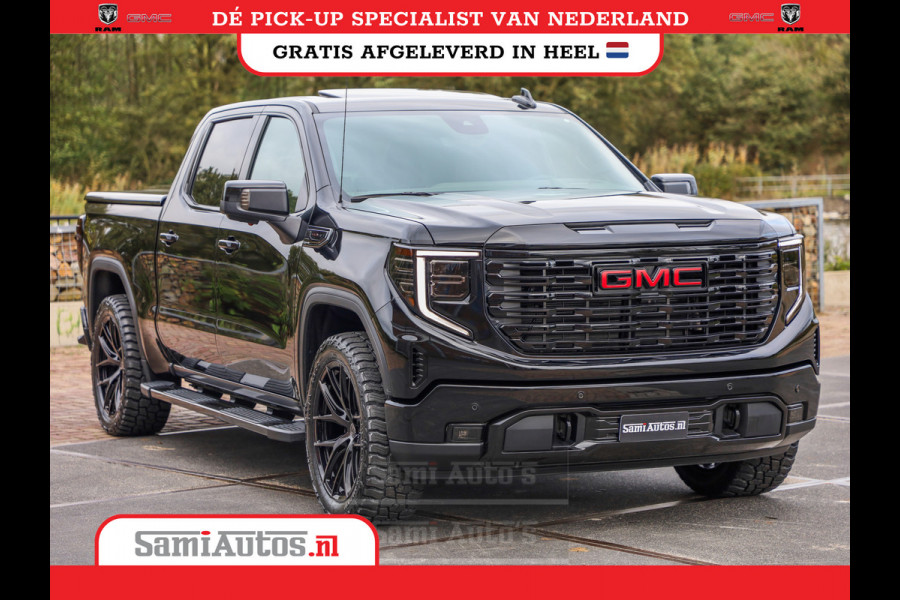 GMC Sierra Denali 6.2 V8 426PK | VIRTUAL COCKPIT | HEAD-UP | LANE ASSIST | 360 CAMERA | BLACK LEDER | DUBBELE CABINE | 5 PERSOONS |  GARANTIE | DC | Pick up VOORRAAD NR 419189