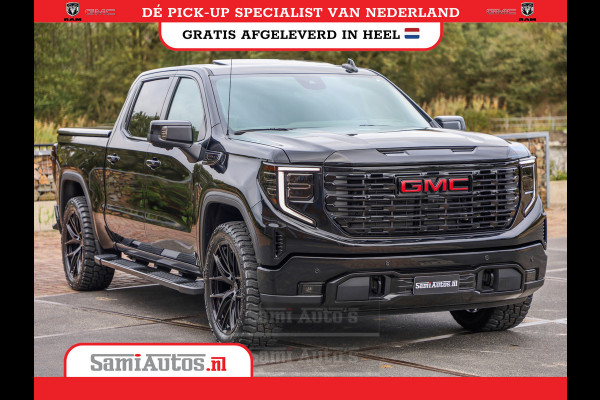 GMC Sierra Denali 6.2 V8 426PK | VIRTUAL COCKPIT | HEAD-UP | LANE ASSIST | 360 CAMERA | BLACK LEDER | DUBBELE CABINE | 5 PERSOONS |  GARANTIE | DC | Pick up VOORRAAD NR 419189