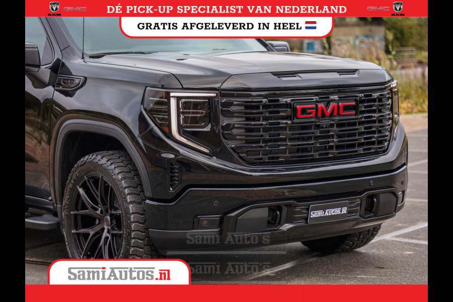 GMC Sierra Denali 6.2 V8 426PK | VIRTUAL COCKPIT | HEAD-UP | LANE ASSIST | 360 CAMERA | BLACK LEDER | DUBBELE CABINE | 5 PERSOONS |  GARANTIE | DC | Pick up VOORRAAD NR 419189