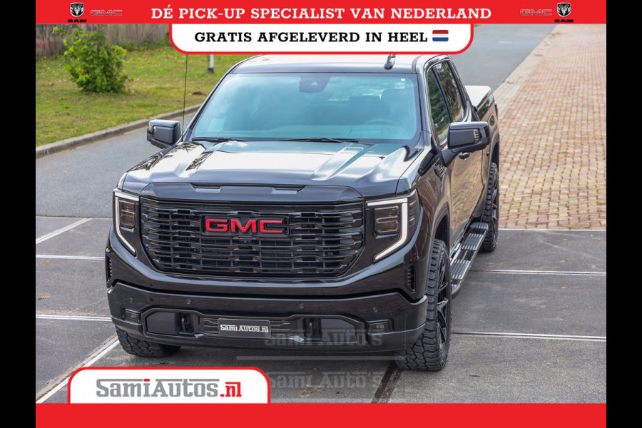 GMC Sierra Denali 6.2 V8 426PK | VIRTUAL COCKPIT | HEAD-UP | LANE ASSIST | 360 CAMERA | BLACK LEDER | DUBBELE CABINE | 5 PERSOONS |  GARANTIE | DC | Pick up VOORRAAD NR 419189