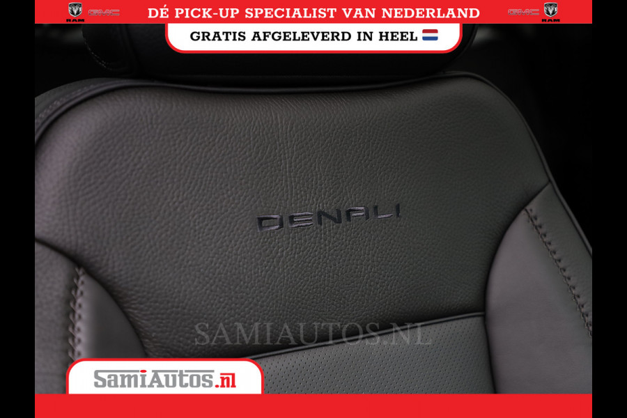 GMC Sierra Denali 6.2 V8 426PK | VIRTUAL COCKPIT | HEAD-UP | LANE ASSIST | 360 CAMERA | BLACK LEDER | DUBBELE CABINE | 5 PERSOONS |  GARANTIE | DC | Pick up VOORRAAD NR 419189