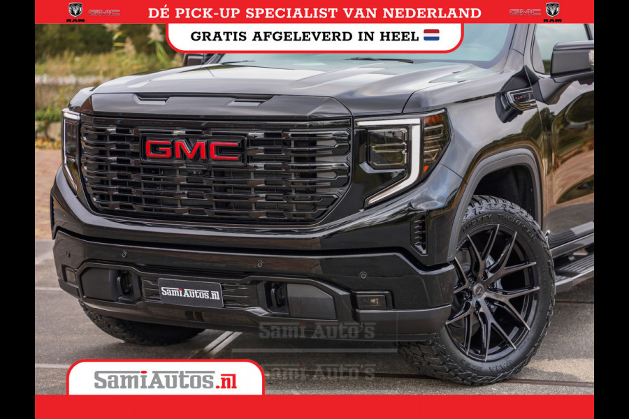GMC Sierra Denali 6.2 V8 426PK | VIRTUAL COCKPIT | HEAD-UP | LANE ASSIST | 360 CAMERA | BLACK LEDER | DUBBELE CABINE | 5 PERSOONS |  GARANTIE | DC | Pick up VOORRAAD NR 419189