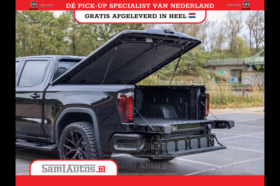 GMC Sierra Denali 6.2 V8 426PK | VIRTUAL COCKPIT | HEAD-UP | LANE ASSIST | 360 CAMERA | BLACK LEDER | DUBBELE CABINE | 5 PERSOONS |  GARANTIE | DC | Pick up VOORRAAD NR 419189
