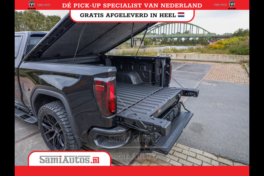 GMC Sierra Denali 6.2 V8 426PK | VIRTUAL COCKPIT | HEAD-UP | LANE ASSIST | 360 CAMERA | BLACK LEDER | DUBBELE CABINE | 5 PERSOONS |  GARANTIE | DC | Pick up VOORRAAD NR 419189