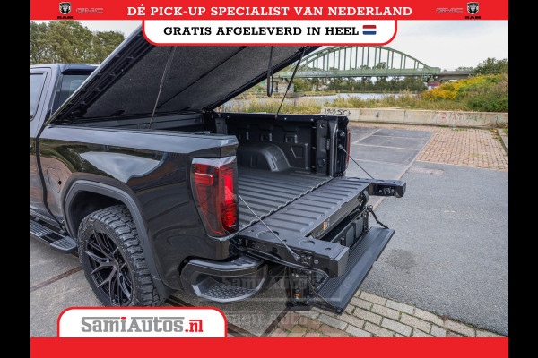 GMC Sierra Denali 6.2 V8 426PK | VIRTUAL COCKPIT | HEAD-UP | LANE ASSIST | 360 CAMERA | BLACK LEDER | DUBBELE CABINE | 5 PERSOONS |  GARANTIE | DC | Pick up VOORRAAD NR 419189
