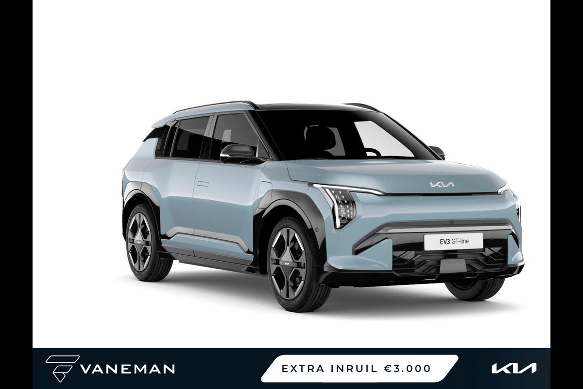 Kia EV3 GT-Line 81.4 kWh | Achterbank verwarmd | Vegan lederen stoelbekleding ‘GT-Line’ Kia EV3 GT-Line 81.4 kWh | Achterbank verwarmd | Vegan lederen stoelbekleding ‘GT-Line’
