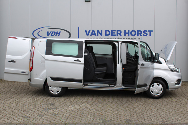 Ford Transit Custom 300 2.0-105pk TDCI L2H1 Trend Dubb. Cab. 6-zits parkeersensoren voor + achter - Bluetooth - Trekhaak - Cruise Control - Airco