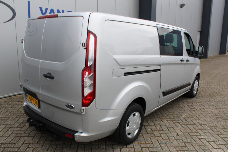 Ford Transit Custom 300 2.0-105pk TDCI L2H1 Trend Dubb. Cab. 6-zits parkeersensoren voor + achter - Bluetooth - Trekhaak - Cruise Control - Airco