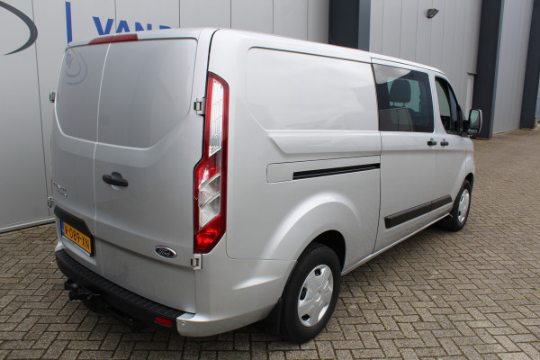 Ford Transit Custom 300 2.0-105pk TDCI L2H1 Trend Dubb. Cab. 6-zits parkeersensoren voor + achter - Bluetooth - Trekhaak - Cruise Control - Airco