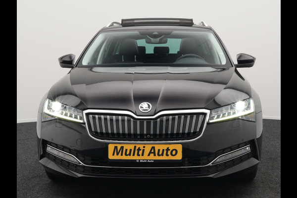 Škoda Superb Combi 1.4 TSI iV Business Edition Plug In Hybrid 218pk PHEV | Panodak | Lederen Sportstoelen Memory & Ventilatie | Adaptive Cruise | Crystal LED | 360 Camera | Navigatie | Apple Carplay | Virtual | DAB | Sfeerverlichting |