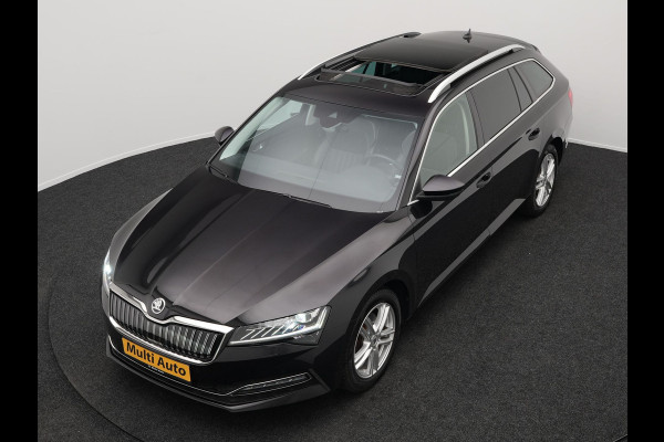 Škoda Superb Combi 1.4 TSI iV Business Edition Plug In Hybrid 218pk PHEV | Panodak | Lederen Sportstoelen Memory & Ventilatie | Adaptive Cruise | Crystal LED | 360 Camera | Navigatie | Apple Carplay | Virtual | DAB | Sfeerverlichting |