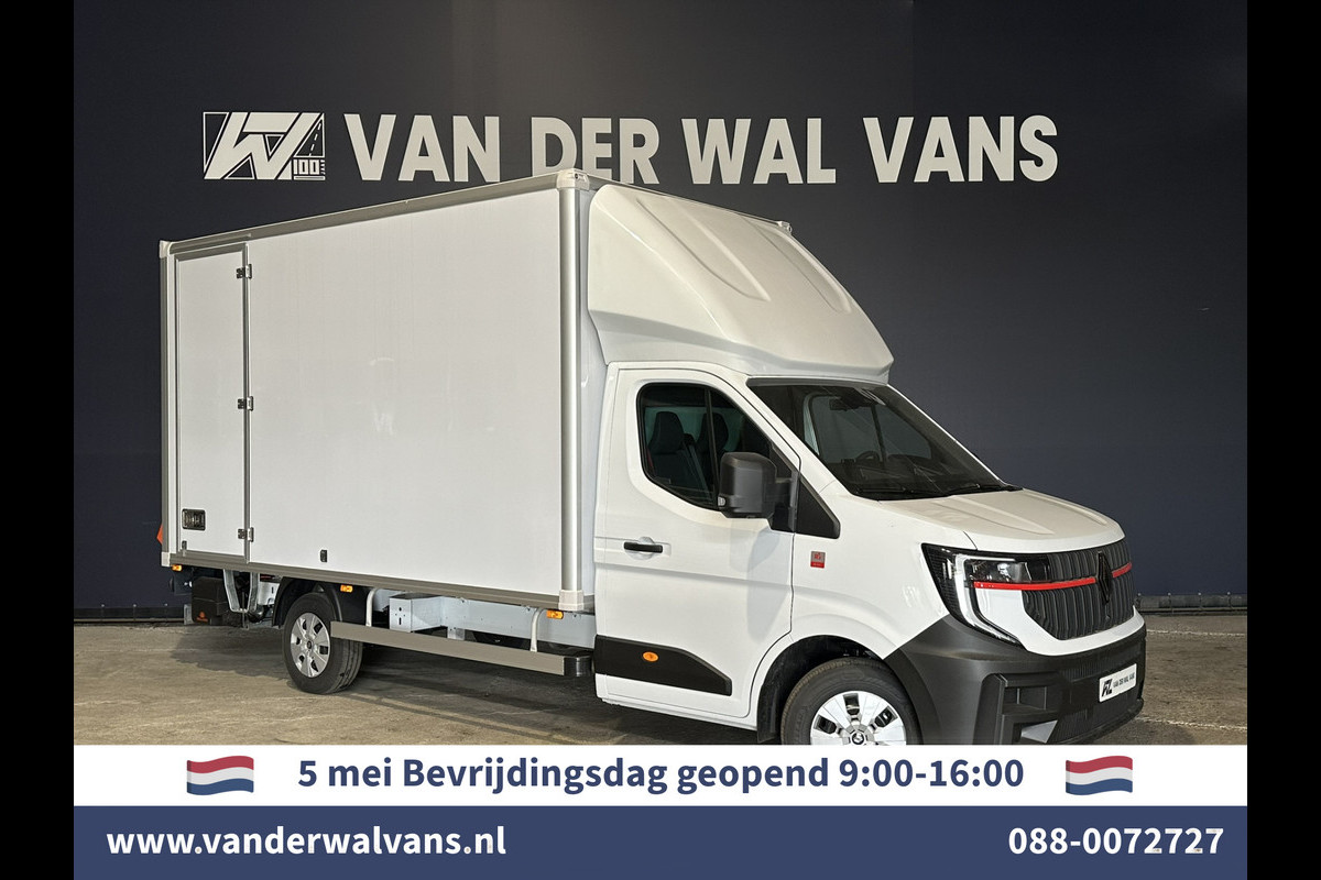 Renault Master 2.3 dCi 150pk Bakwagen 232cm Hoog Laadklep Zijdeur Fabrieksgarantie Euro6 Airco | LAT OM LAT | LED Cruisecontrol, Apple Carplay, Android Auto, Verwarmde voorruit, Bijrijdersbank, 945kg laadvermogen