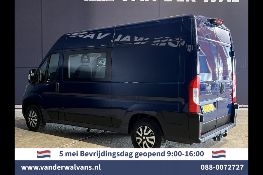 Peugeot Boxer 2.0 BlueHDI 131pk L2H2 Dubbele Cabine Euro6 Airco | 6-Zits | 2500kg Trekhaak | camera, navigatie, LED, cruiscontrol, parkeersensoren