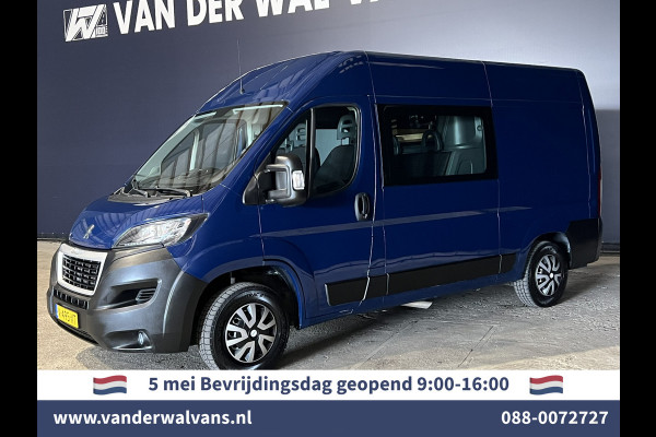 Peugeot Boxer 2.0 BlueHDI 131pk L2H2 Dubbele Cabine Euro6 Airco | 6-Zits | 2500kg Trekhaak | camera, navigatie, LED, cruiscontrol, parkeersensoren