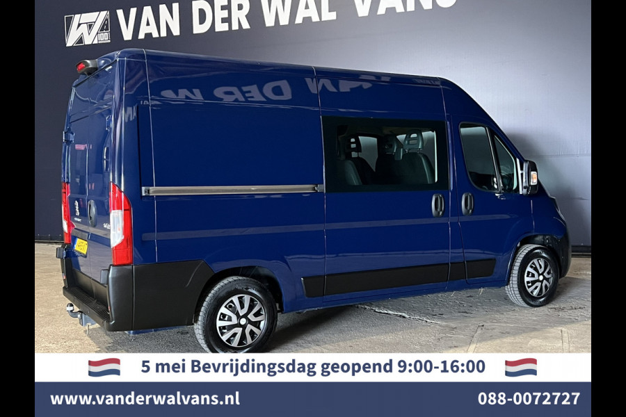 Peugeot Boxer 2.0 BlueHDI 131pk L2H2 Dubbele Cabine Euro6 Airco | 6-Zits | 2500kg Trekhaak | camera, navigatie, LED, cruiscontrol, parkeersensoren