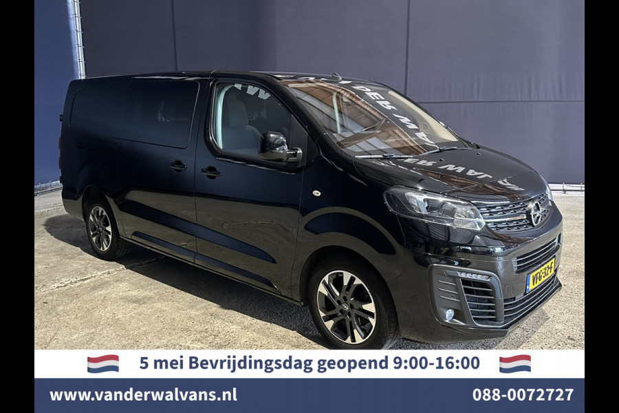 Opel Vivaro 2.0 CDTI 150pk L3H1 Dubbele Cabine Euro6 Airco | Camera | Navigatie | 5-zits | 2500kg Trekhaak Apple Carplay, Android Auto, Cruisecontrol, LM Velgen, Parkeersensoren