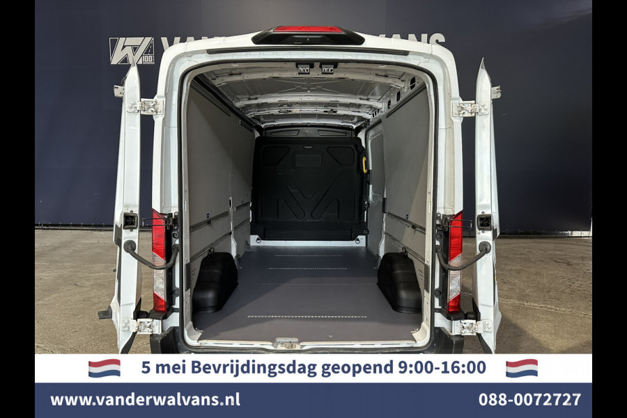 Ford Transit 2.0 TDCI 131pk L3H2 Euro6 Airco | Camera | Navigatie | Android Auto | Cruisecontrol Parkeersensoren, Stoelverwarming, Verwarmde voorruit, Elektrisch verstelbare bestuurdersstoel, Bijrijdersbank