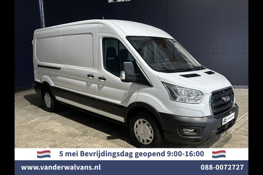 Ford Transit 2.0 TDCI 131pk L3H2 Euro6 Airco | Camera | Navigatie | Android Auto | Cruisecontrol Parkeersensoren, Stoelverwarming, Verwarmde voorruit, Elektrisch verstelbare bestuurdersstoel, Bijrijdersbank