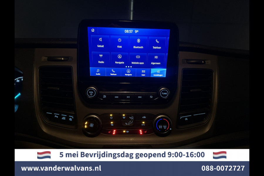 Ford Transit 2.0 TDCI 131pk L3H2 Euro6 Airco | Camera | Navigatie | Android Auto | Cruisecontrol Parkeersensoren, Stoelverwarming, Verwarmde voorruit, Elektrisch verstelbare bestuurdersstoel, Bijrijdersbank