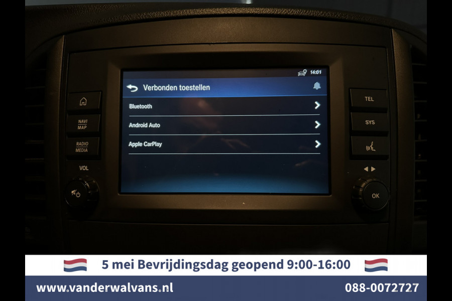 Mercedes-Benz Vito 116 CDI 164pk L2H1 inrichting Euro6 Airco | Camera | Navigatie | Trekhaak | Apple Carplay Android auto, cruisecontrol, parkeersensoren