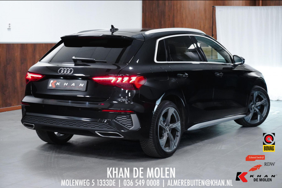 Audi A3 Sportback 40 TFSI e 3x S-line Elektr. S-stoelen|Dodehoek|Leder|AllSeasonNieuw|B&O