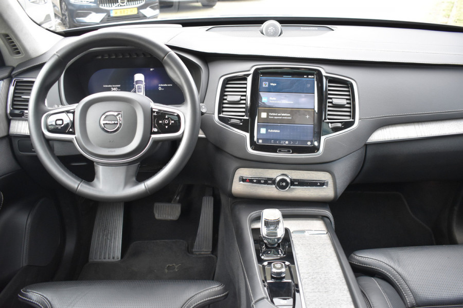 Volvo XC90 T8 455PK Recharge AWD Ultimate Bright | Luchtvering | B&W | Massage | Trekhaak | Stoelkoeling | HUD