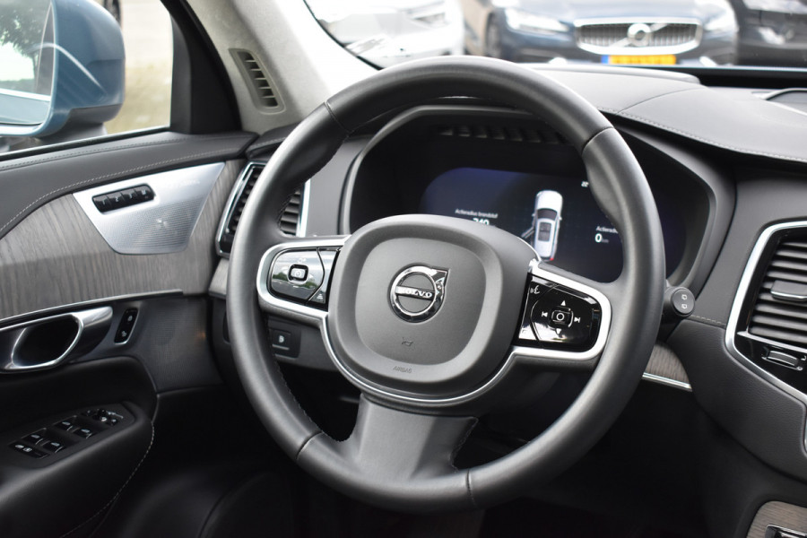 Volvo XC90 T8 455PK Recharge AWD Ultimate Bright | Luchtvering | B&W | Massage | Trekhaak | Stoelkoeling | HUD