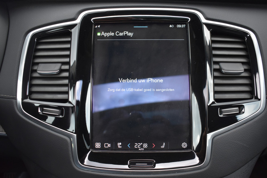 Volvo XC90 T8 455PK Recharge AWD Ultimate Bright | Luchtvering | B&W | Massage | Trekhaak | Stoelkoeling | HUD